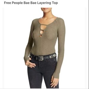 Free People Bae Bae Cutout Long-Sleeve Top